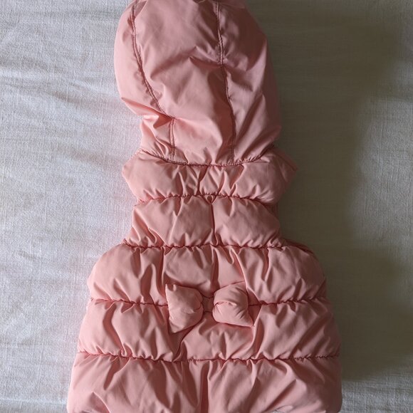 Pink puffer vest with bow - Picture 3 of 4